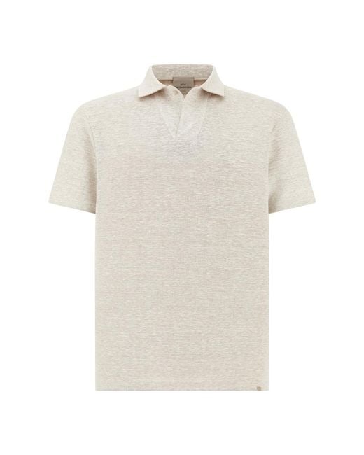 Paul & Shark White Open Collar Polo for men