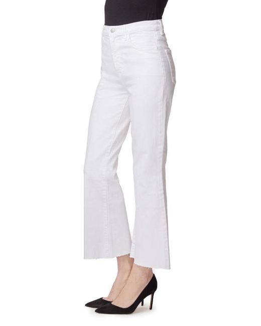 J Brand Cotton Julia High Rise Flare in White | Lyst