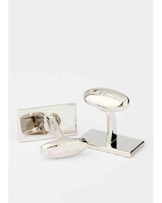 Paul Smith White 'Airmail' Cufflinks for men