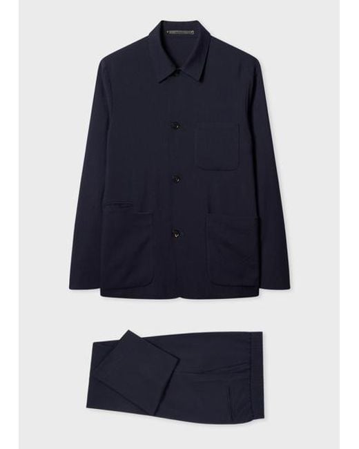 Paul Smith Blue Two-Ply Hopsack Co-Ord for men