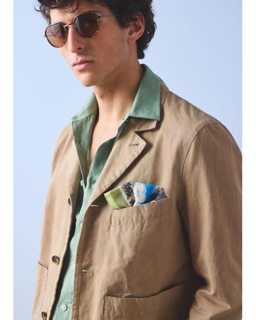 Paul Smith Green Regular-Fit Linen Shirt for men