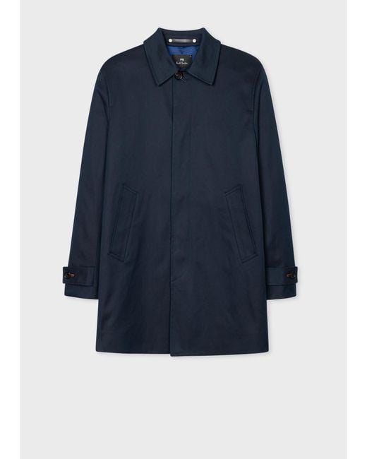 PS by Paul Smith Navy Cotton-blend Mac Blue for men