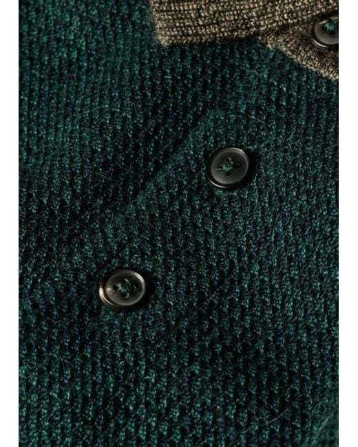 Paul Smith Blue Merino-Silk Knitted Polo Shirt for men