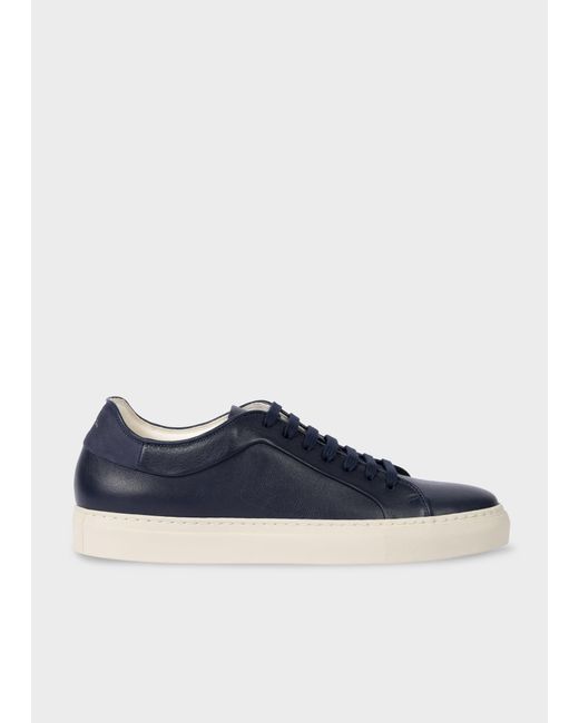 Paul Smith Leather Navy Basso Sneakers in Blue for Men Lyst