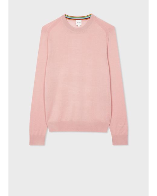 Paul Smith Light Pink Merino Wool Sweater for men
