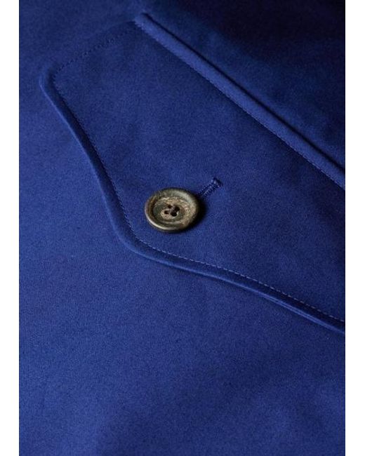 Paul Smith Blue Cotton Hooded Jacket for men