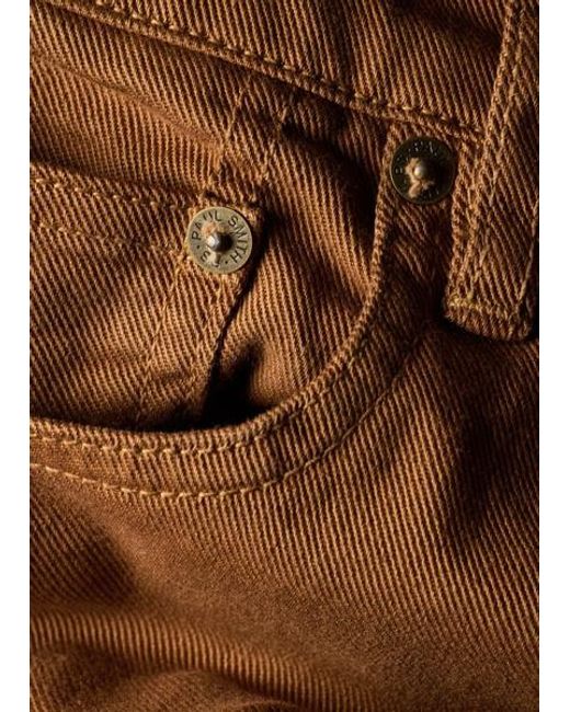 Paul Smith Brown Relaxed Tapered-Fit Garment-Dyed Jeans for men