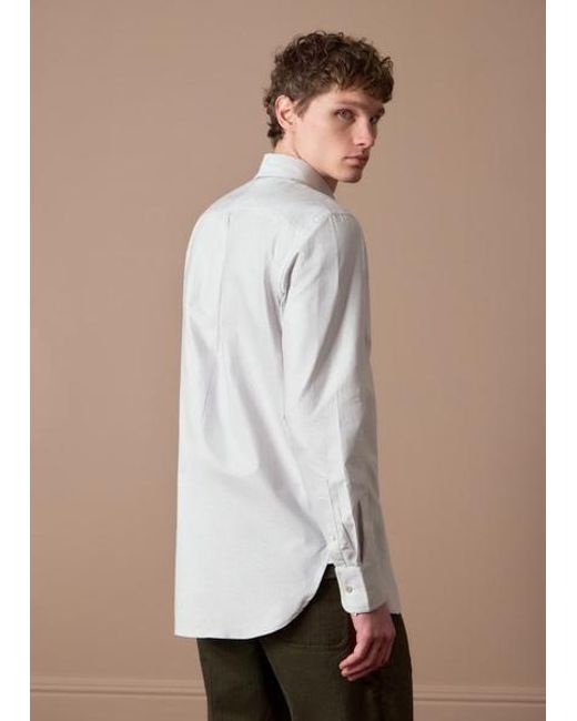 Paul Smith Gray Oxford Cotton Shirt for men