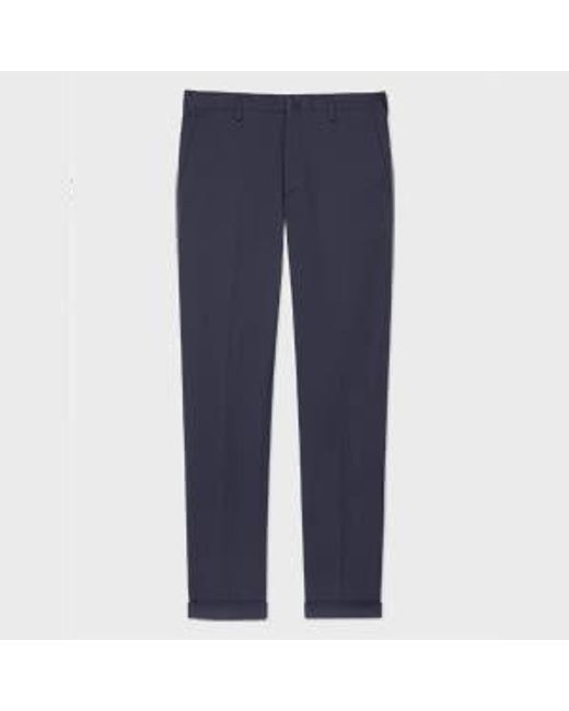 Paul Smith Blue Slim-Fit Washed Cotton-Stretch Chinos for men
