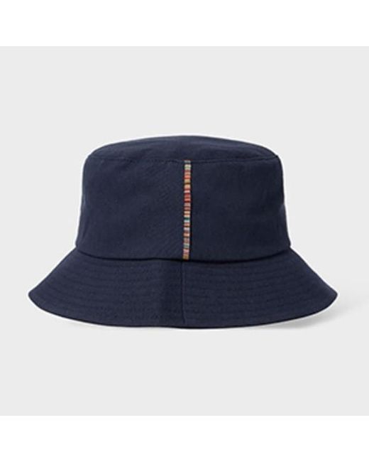 Paul Smith Blue 'Signature Stripe' Trim Bucket Hat for men