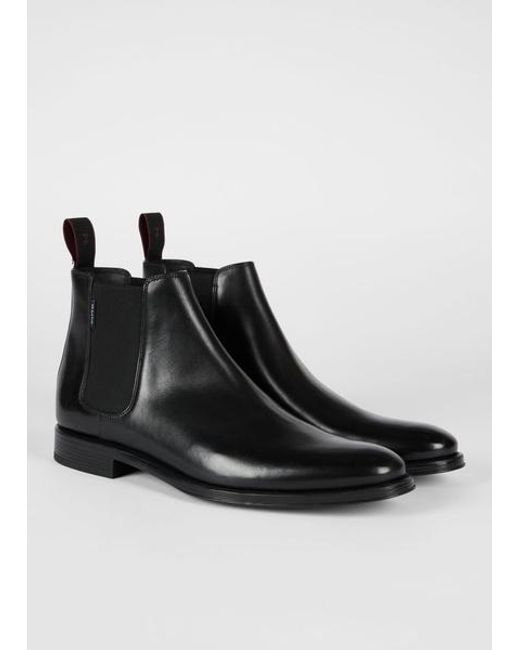 Paul Smith Black Leather 'Augustus' Boots for men