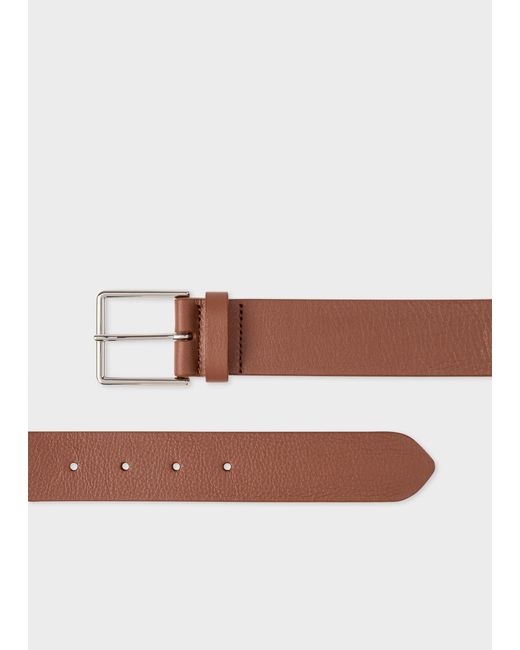 Paul Smith Brown 'signature Stripe' Leather Belt for men
