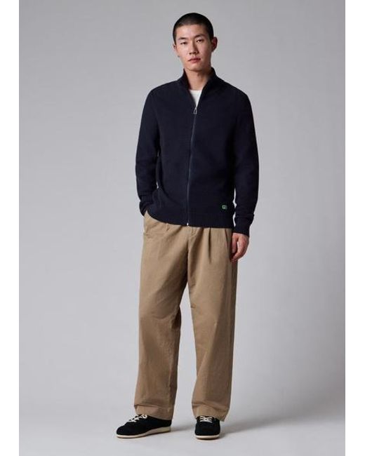 Paul Smith Blue Textured-Cotton Zip Cardigan for men
