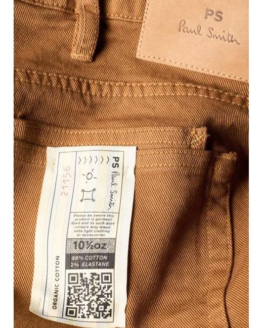 Paul Smith Brown Relaxed Tapered-Fit Garment-Dyed Jeans for men