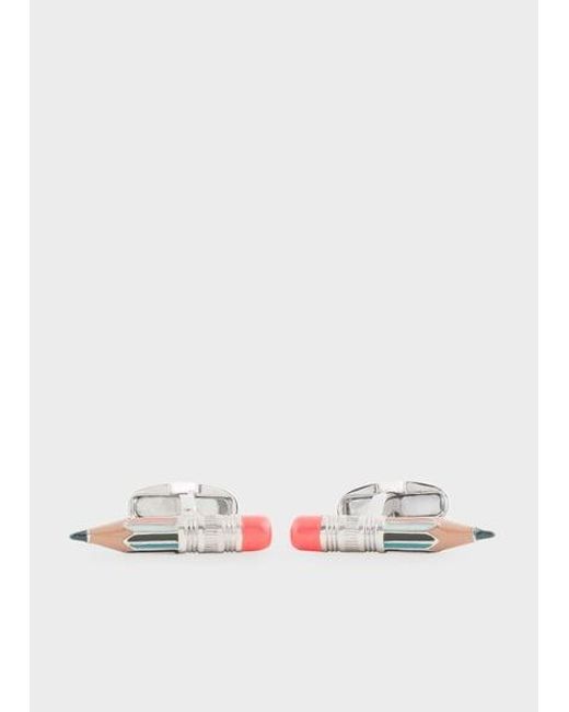 Paul Smith Metallic Multicolour Pencil Cufflinks for men