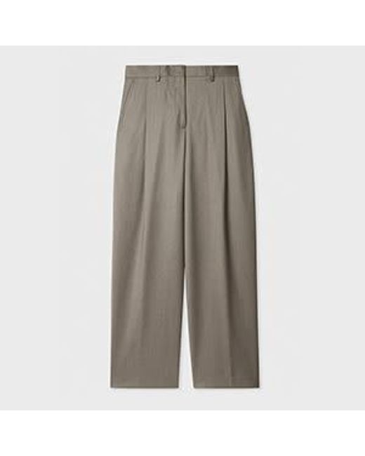 Paul Smith Gray Flannel Wide-Leg Trousers