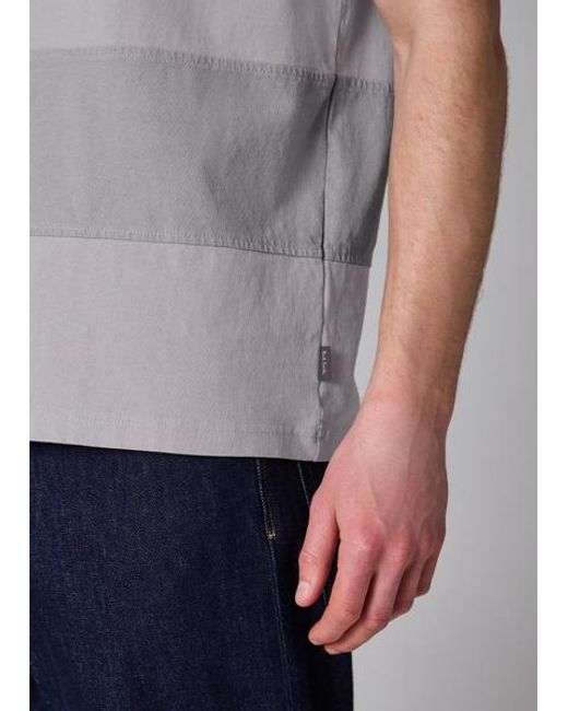 Paul Smith Gray Block Stripe T-Shirt for men