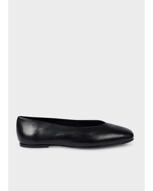 Ballerines Paul Smith En Cuir Noir - Finition Couture Plate, Neuves Avec étiquettes