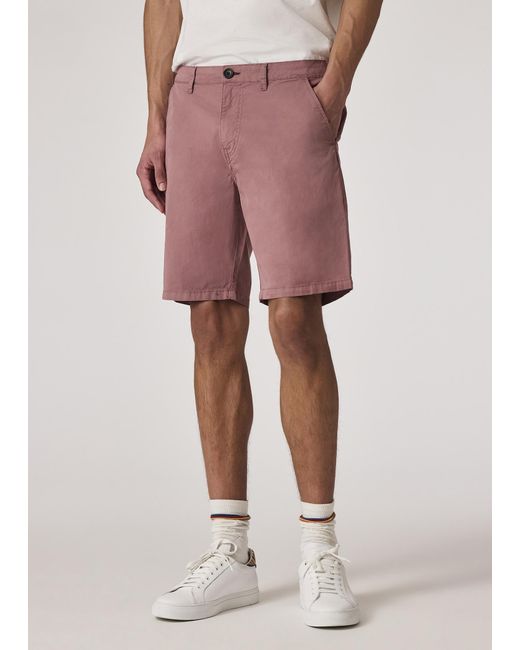 Paul Smith Pink Organic Cotton-Stretch Shorts for men