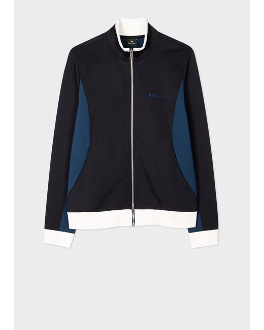 PS by Paul Smith Blue Navy Panelled Track Jacket Black for men