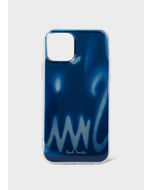 Paul Smith Blue Navy 'spray' Iphone 11 Pro Case Multicolour for men