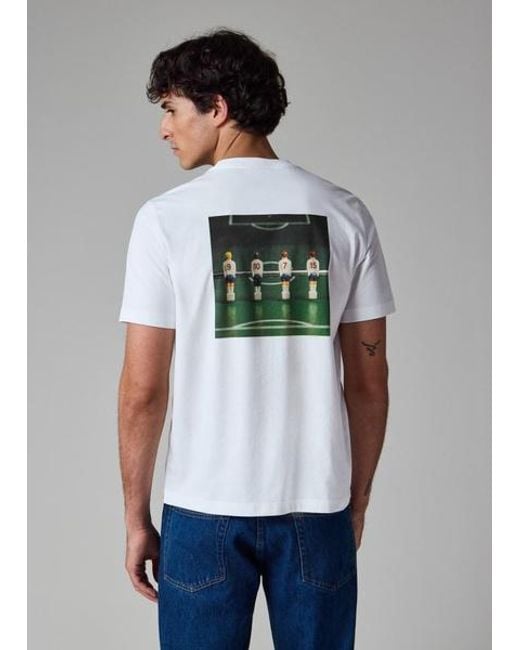 Paul Smith White 'Table Football' Print T-Shirt for men