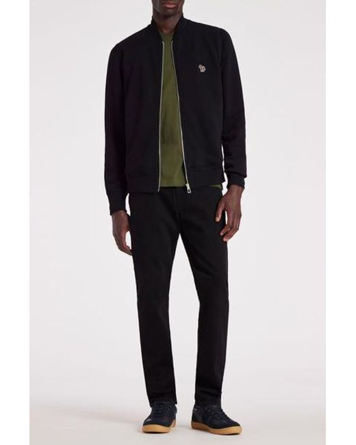 Paul Smith Black Mens Reg Fit Zip Bomber Zebra for men