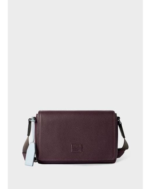 Paul Smith Purple Leather Cross Body Bag