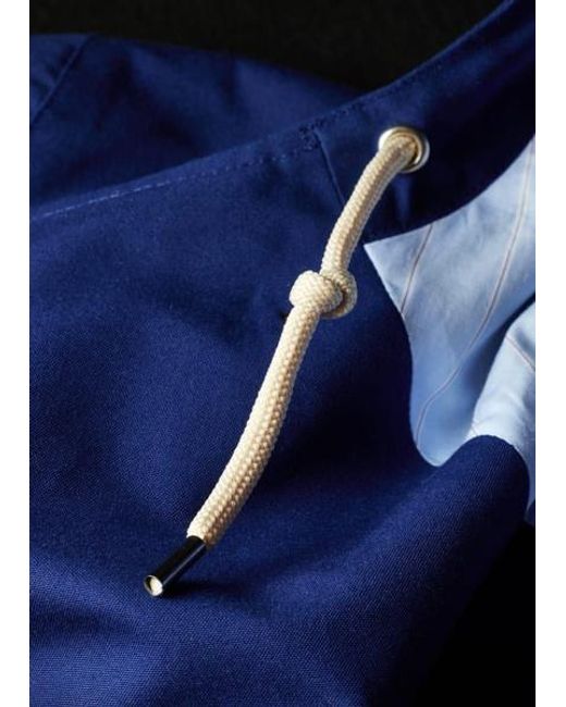 Paul Smith Blue Cotton Hooded Jacket for men