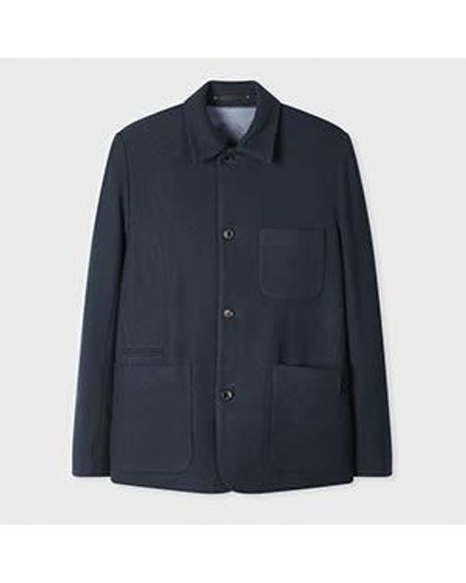 Paul Smith Blue Extra-Fine Wool Work Jacket for men