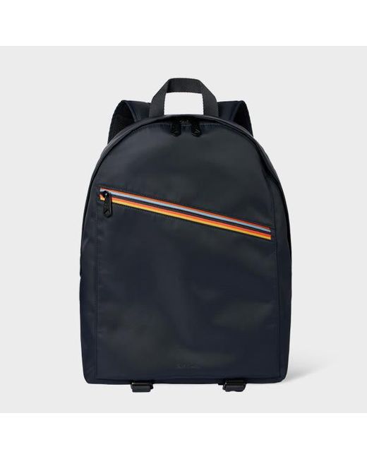Paul Smith Blue 'Artist Stripe' Recycled Polyester Backpack for men