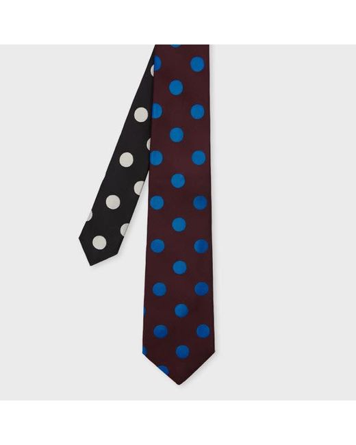 PAUL SMITH Purple White Stars Silk Bow Tie
