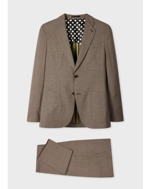 Paul Smith Natural Houndstooth Wool Two-Piece Suit for men