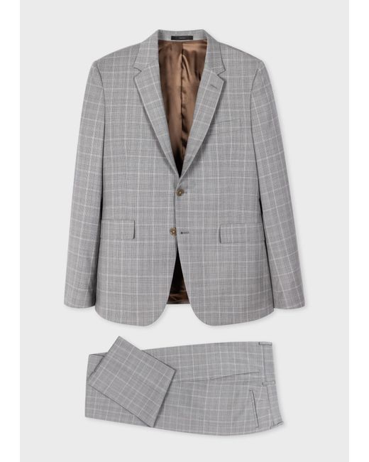 Paul Smith Gray Mens Slim Fit 2 Button Suit for men