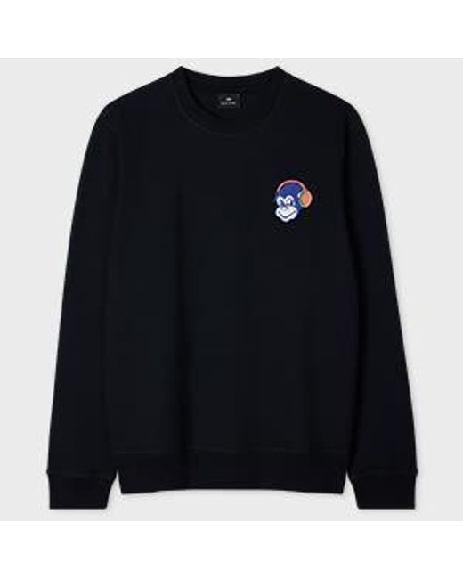 Paul Smith Black Embroidered 'Monkey Headphones' Sweatshirt for men