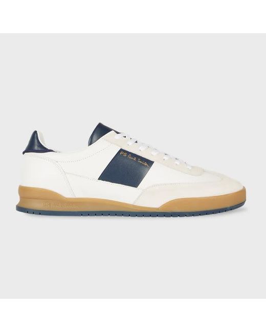 Paul Smith Blue And 'Dover' Leather Panel Trainers for men