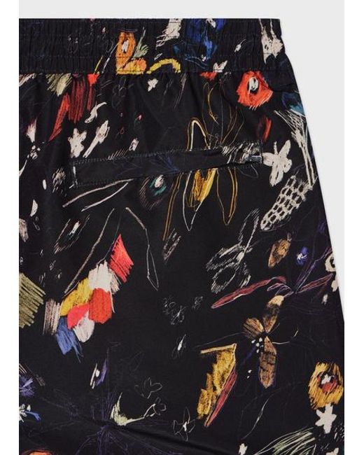 Paul Smith Blue 'Sketchbook Botanical' Swim Shorts for men