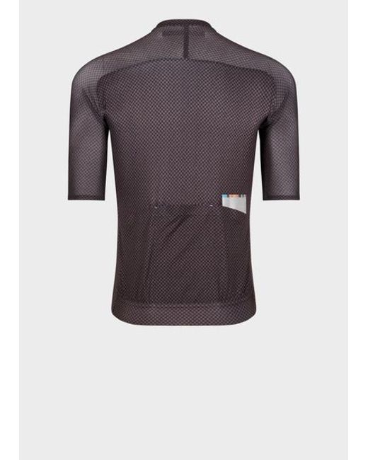 Paul Smith Gray Mini Checkerboard Race Cycling Jersey for men
