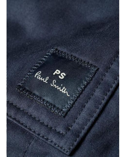 Paul Smith Blue Cotton-Blend Padded Overshirt for men