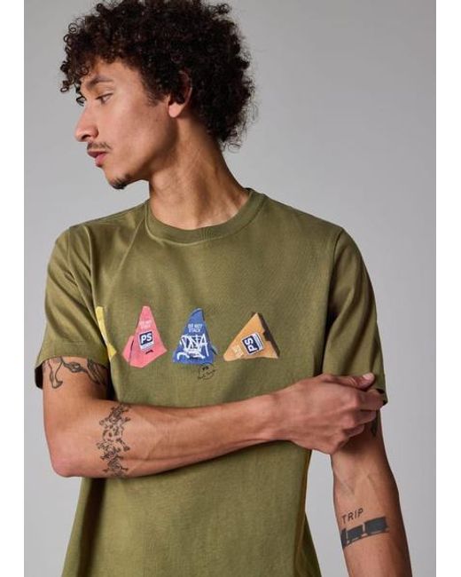 Paul Smith Green 'Cones' Print T-Shirt for men