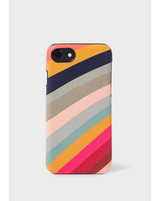Paul Smith Multicolor 'swirl' Print Leather Iphone 7 Case