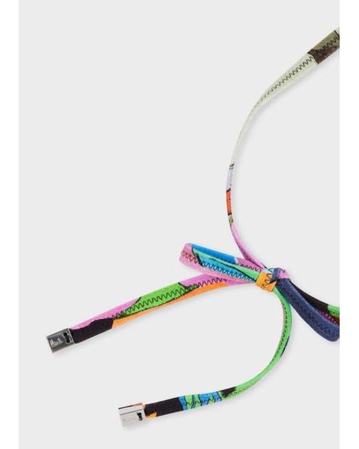 Paul Smith Green Multicolour 'River Collage' Bikini Top