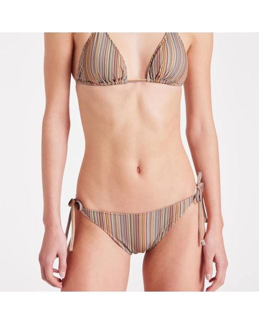 Paul Smith Brown 'Signature Stripe' Bikini Set