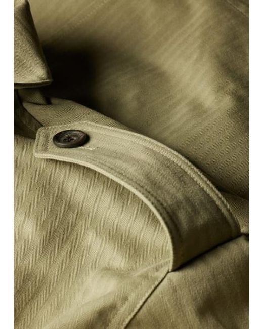 Paul Smith Blue Cotton Herringbone Field Jacket for men