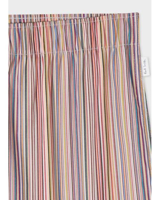 Paul Smith Pink 'Signature Stripe' Cotton Boxer Shorts for men