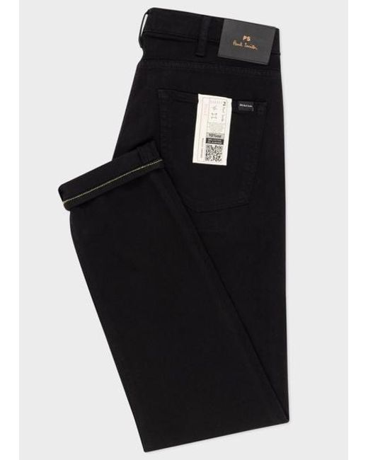 Paul Smith Paul Smith Tapered-fit Black Garment-dye Jeans for men