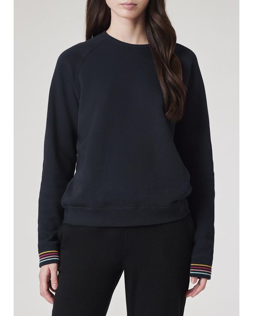Paul Smith Blue Lounge Sweatshirt With 'Swirl' Cuffs