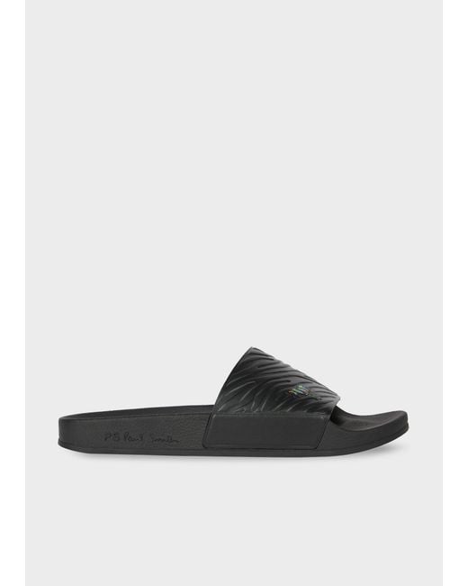 Paul Smith Black Zebra 'Zed' Slides for men