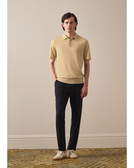 Paul Smith Natural Washable Merino Wool Polo Shirt for men