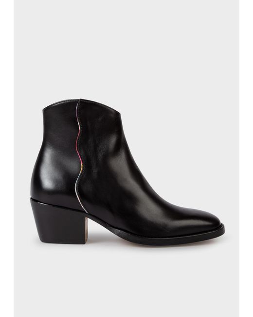 Paul Smith Black Leather Austin Ankle Boots